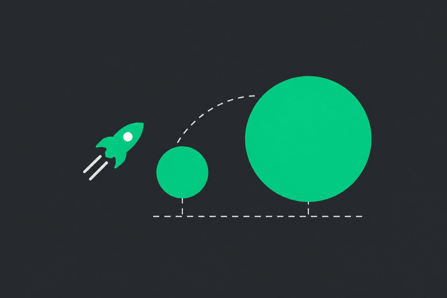 hyperPad rocket and proportional circles illustrating ratios